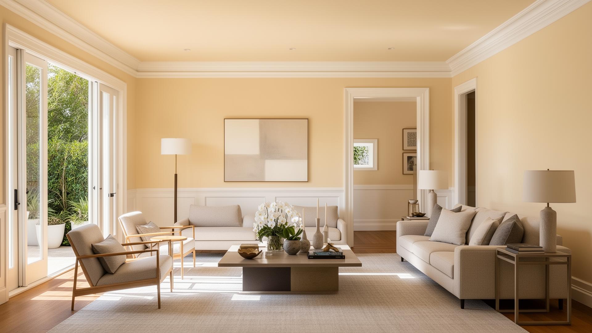 Freshly painted modern California interior